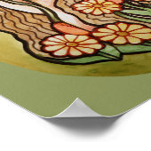 Summer Sunshine Goddess Sunflowers Gartengrün Poster (Ecke)