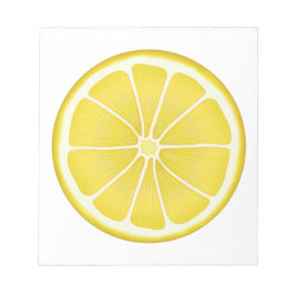 Summer Sunshine Lemon Notepad Notizblock