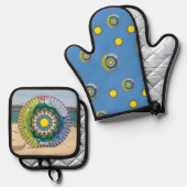 Summer Sunshine Ofenhandschuh & Topflappen-Set (Vorderseite/Rückseite)