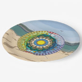 Summer Sunshine Paper Plate Pappteller (Schrägansicht)