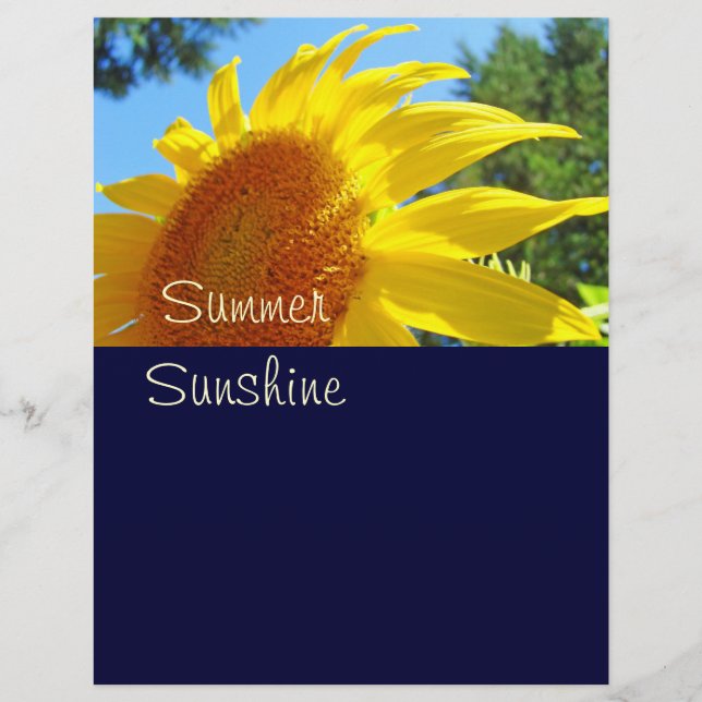 Summer Sunshine Scrapbook Themed Paper Sonnenblume (Vorderseite)
