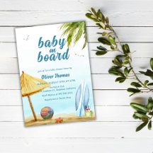 Summer Surf Beach Baby an Bord Babydusche