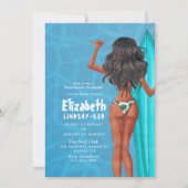 Summer Surf Beach Urlaub Bachelorette Wochenende i Einladung (Vorderseite)