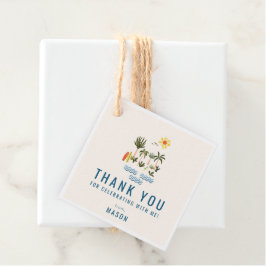 Summer Surf Geburtstagsparty Danke Ihnen für Tags Geschenkanhänger