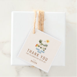 Summer Surf Geburtstagsparty Danke Ihnen für Tags Geschenkanhänger