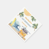 Summer Surf Geburtstagsparty Napkins Serviette (Ecke)