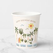 Summer Surf Geburtstagsparty Paper Cups Pappbecher (Vorderseite)