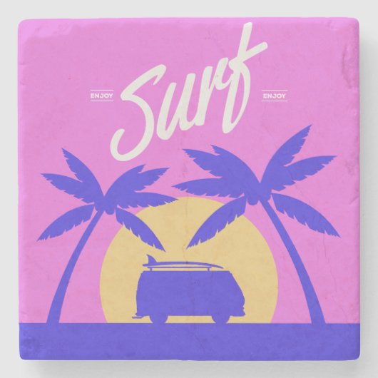 Summer Surf Stone Untersetzer (Vorderseite)
