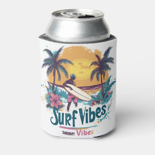 Summer Surf Vibes trinken cooler Dosenkühler (Kanne Rückseite)