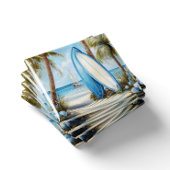 Summer Surfboards Tropical Beach Fridge Magnet