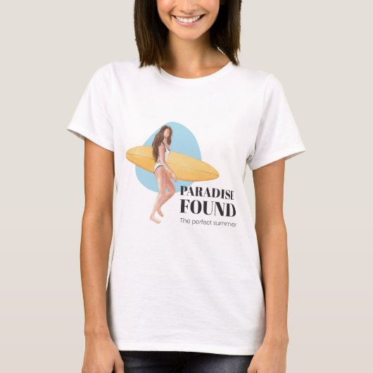 Summer Surfer Beach Girl T-Shirt (Vorderseite)