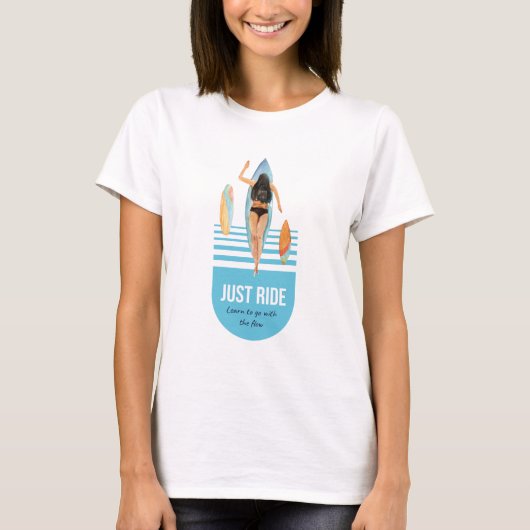 Summer Surfer Beach Girl T-Shirt (Vorderseite)
