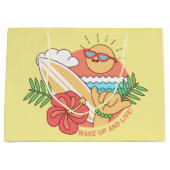 Summer Surfer große Geschenktasche Geschenktüte (Vorderseite)