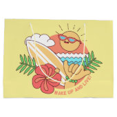 Summer Surfer große Geschenktasche Geschenktüte (Rückseite)