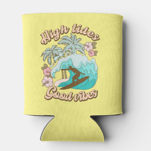 Summer Surfer Gute Vibes Dosenkühler (Rückseite)