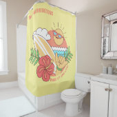 Summer Surfer individuelle Name Duschvorhang (Beispiel)