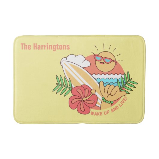 Summer Surfer individuelle Name Matten (Vorderseite)