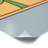 Summer Surfer kundenspezifisches Location Poster (Ecke)