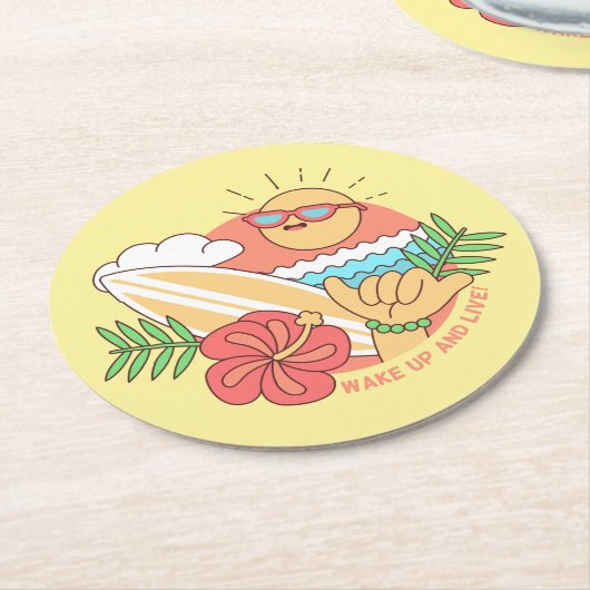 Summer Surfer Paper Untersetzer (Angewinkelt)