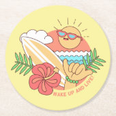 Summer Surfer Paper Untersetzer (Vorderseite)