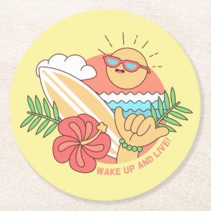 Summer Surfer Paper Untersetzer