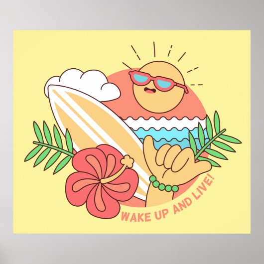 Summer Surfer Poster (Vorne)