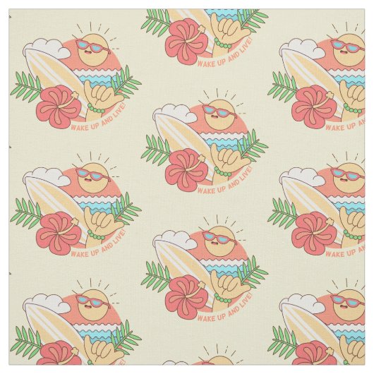 Summer Surfer Sondergewebe Stoff (Muster)
