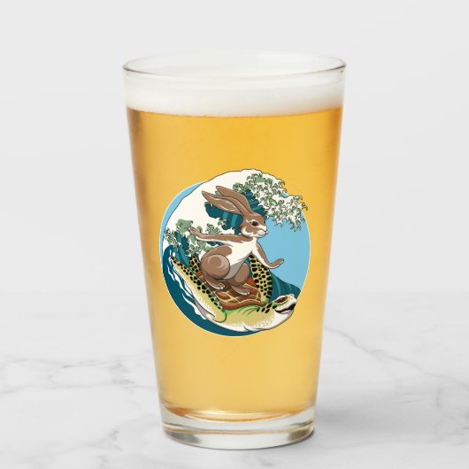 Summer Surfing - Illustration über Schildkröten un Glas (Vorne (Gefüllt))