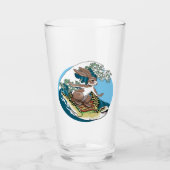 Summer Surfing - Illustration über Schildkröten un Glas (Vorderseite)