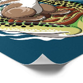 Summer Surfing - Illustration über Schildkröten un Poster (Ecke)