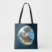 Summer Surfing - Illustration über Schildkröten un Tasche (Vorderseite)