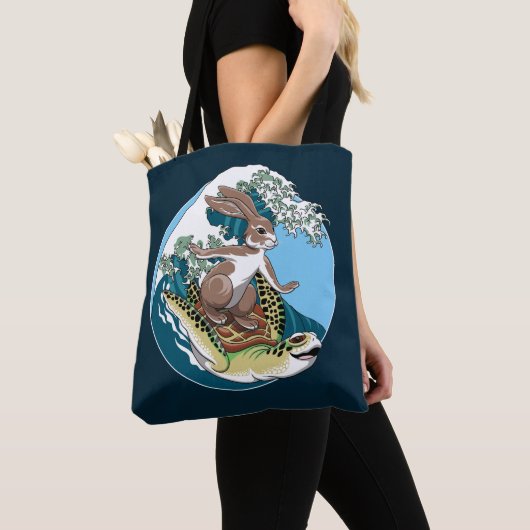 Summer Surfing - Illustration über Schildkröten un Tasche (Von Nahem)
