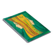 Summer, surreal art, forest fantasy green & yellow notizblock (Rechte Seite)