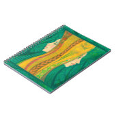 Summer, surreal art, forest fantasy green & yellow notizblock (Linke Seite)