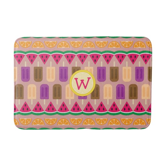 Summer Süßigkeiten Bath Mat Badematte (Vorderseite)