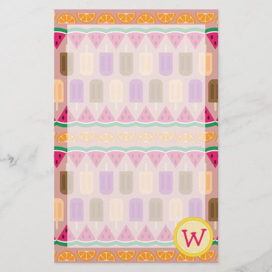 Summer Süßigkeiten Stationery Briefpapier (Vorderseite)