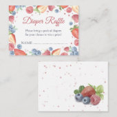 Summer Sweet Berry Diaper Raffle Begleitkarte (Vorne/Hinten)