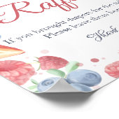 Summer Sweet Berry Diaper Raffle Sign Poster (Ecke)