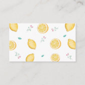 Summer Sweet Lemon Citrus Books For Baby Shower  Begleitkarte (Rückseite)