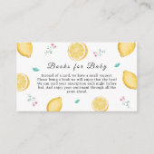 Summer Sweet Lemon Citrus Books For Baby Shower  Begleitkarte (Vorderseite)