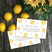 Summer Sweet Lemon Citrus Books For Baby Shower Begleitkarte