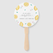 Summer Sweet Lemon Citrus Fruit Baby Dusche Fächer (Rückseite)