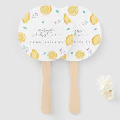 Summer Sweet Lemon Citrus Fruit Baby Dusche Fächer (Vorne und Hinten)