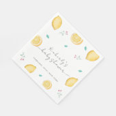 Summer Sweet Lemon Citrus Fruit Baby Dusche Serviette (Ecke)