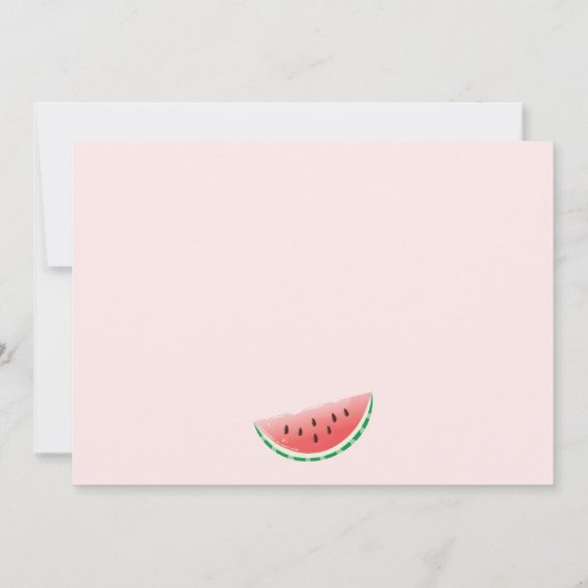 Summer Sweet Watermelon Baby Dusche Einladung (Rückseite)