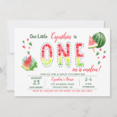 Summer Sweet Watermelon Einladung zum ersten Gebur (Vorderseite)