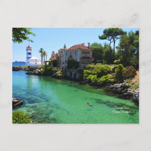 Summer Swim Cascais, Portugal Postkarte (Vorderseite)