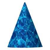 Summer Swimming Pool Party Tropical Birthday Blue Partyhütchen (Rückseite)