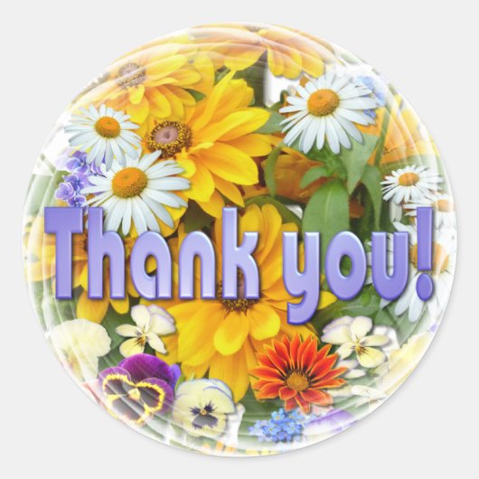 Summer Symphony ~ "Danke"-Aufkleber Runder Aufkleber (Vorderseite)