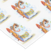 Summer Tablecloth Snowman Surfer Tischdecke (Schrägansicht)